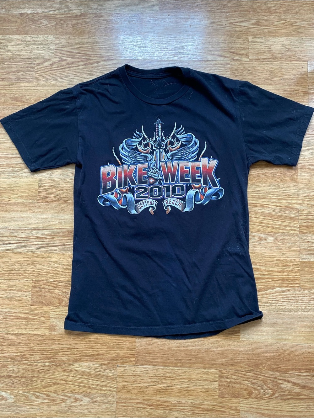 5 for $25! Bike Week 2010 Black Graphic T-Shirt